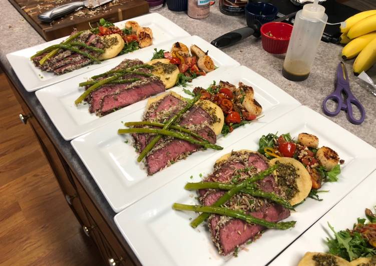 Recipe of Award-winning Honey Pecan Coconut Crusted London Broil