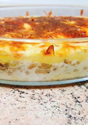 Foto principal de Pastel de polenta con puerro al horno