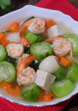 Foto resep Soup oyong udang