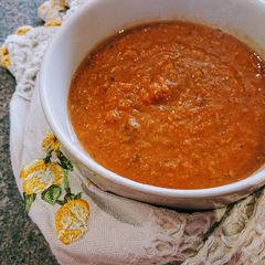 A picture of Leftover Sweet Potato, Squash and Bacon Stew Soup.