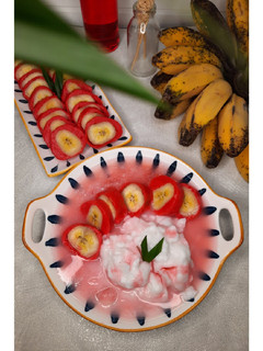 Foto resep Es pisang merdeka