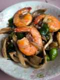 Prawns, Maitake & Shishito Stir Fry