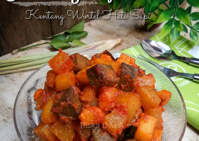 Bagaimana Membuat Sambal Goreng Kentang Wortel Hati Sapi, Enak Banget