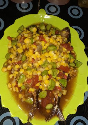 Foto resep Tumis ikan peda jagung pete