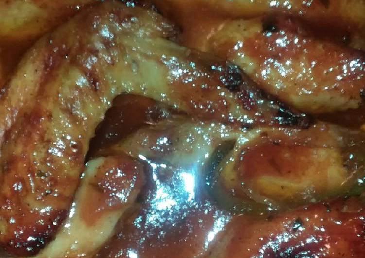 Recipe of Homemade Honey BBQ Baked Chicken Wings