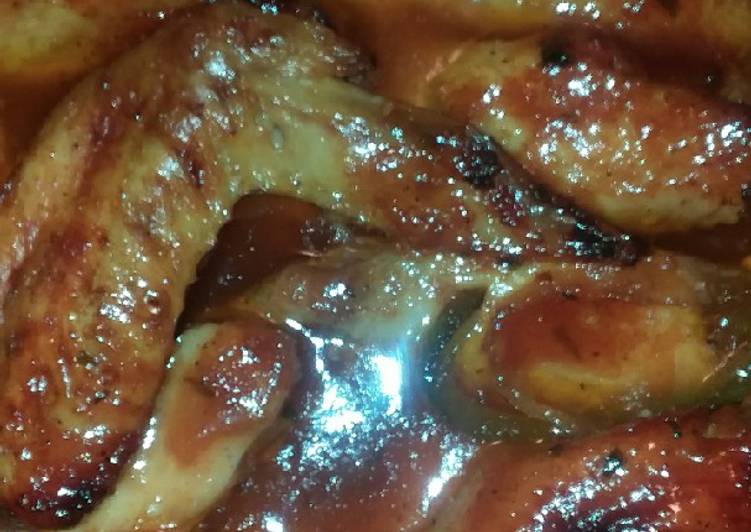 Recipe of Homemade Honey BBQ Baked Chicken Wings