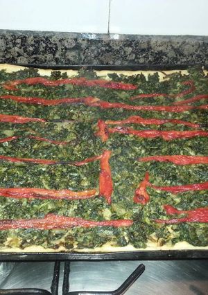 Una foto de coca de verdures