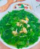 Canh rau lang nấu tôm tươi