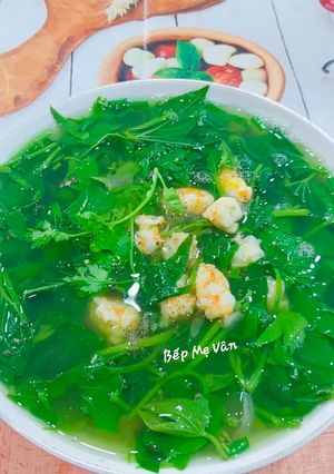 Hình của món Canh rau lang nấu tôm tươi.