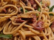 Gambar tumis buncis daging asap