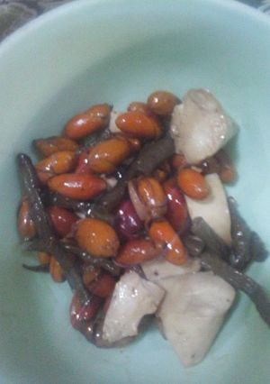 Foto resep Oseng" putih telur kacang panjang klt mlinjo