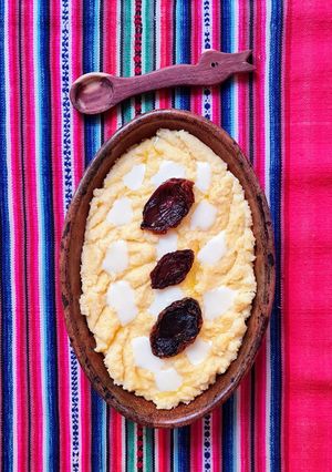 Una foto de Polenta a los 3 lácteos 🌽🥛🧀 (Harina de maíz precocida 🇦🇷 Argentina)