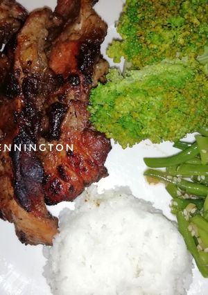Una foto de Riblets en barbacoa