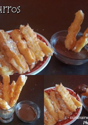 Foto resep Churros tanpa mixer dan dengan takaran sendok