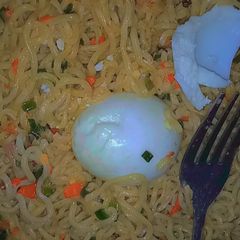 A picture of Indomie with egg.