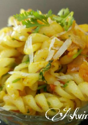 A picture of Yellow pasta recipe.