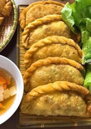 Hình của món Bánh Gối (Dùng lá mua sẵn).