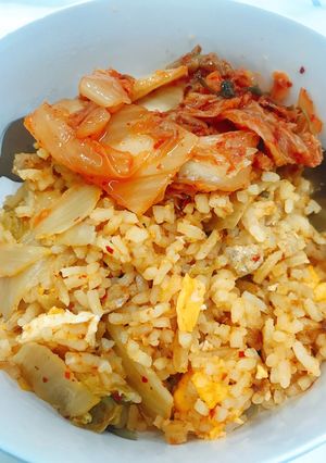 รูปของ ข้าวผัดกิมจิ #งบ60บาท