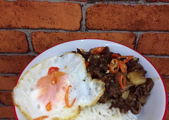 Cara Gampang Membuat Black Pepper Beef Rice Bowl Anti Gagal