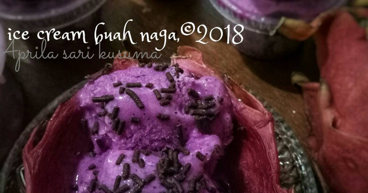 Resep Ice Cream Buah Naga Home Made No Mixer Oleh Aprila Sari Cookpad 3780