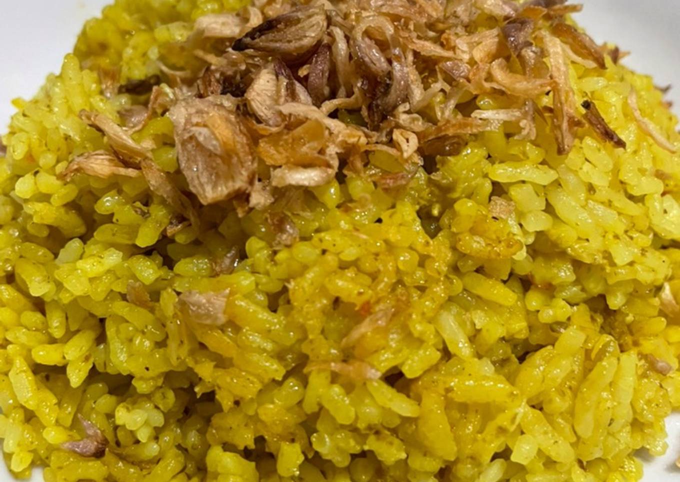 Nasi kuning praktis (instan) rasa gurih & nikmat