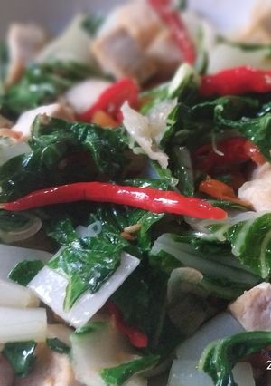Foto resep Tumis Sawi Tahu Pedas