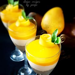 A picture of Mango cheese cake.