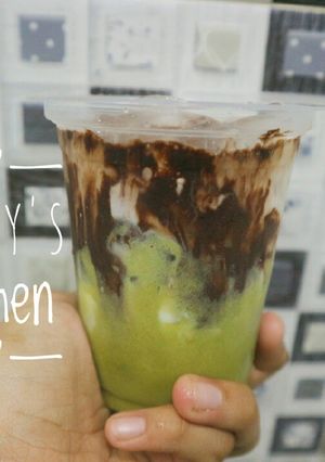 Foto resep Minuman Kekinian Matcha Milk Coffee Ala St*rbuck