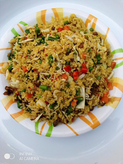 A picture of Beans fried rice.