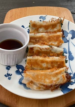 รูปของ Pork Chives potsticker เกี๊ยวทอดกุยช่ายหมูสับไต้หวัน