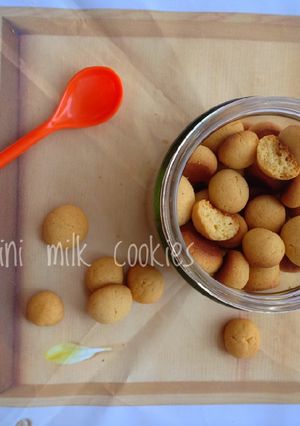 Hình của món Bánh bi sữa (mini milk cookies) cho bé 8m+.