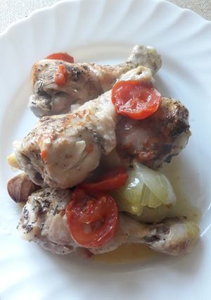 Фото Курица с овощами.