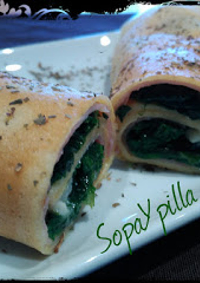 Una foto de Crêpe de espinacas y roquefort