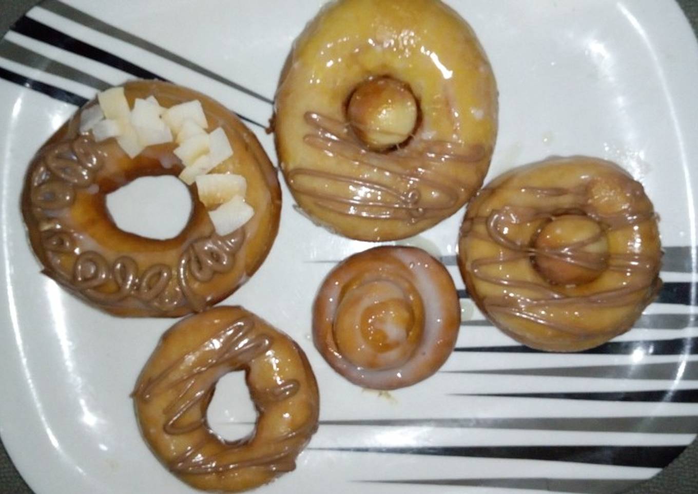 Milk glazed doughnut