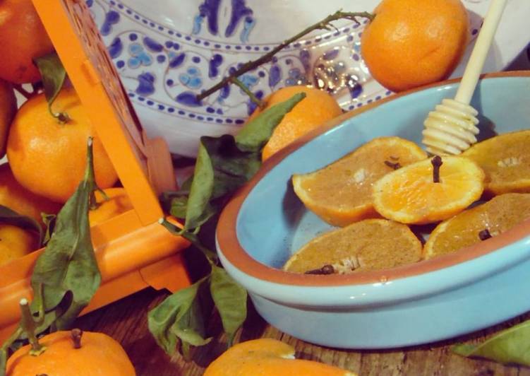البرتقال أو الكلمنتين بالقرفة و العسل على الطريقة المغربية 🍊