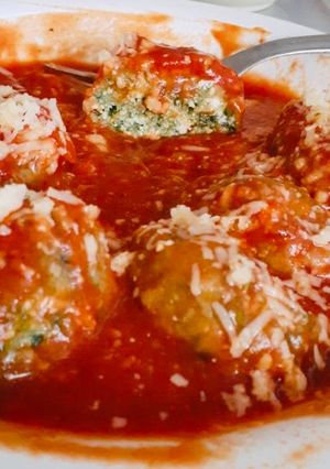 Una foto de Malfatti de espinaca y puerro