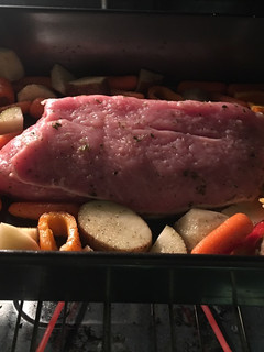 A picture of Pork Tenderloin & Baked Veggies.