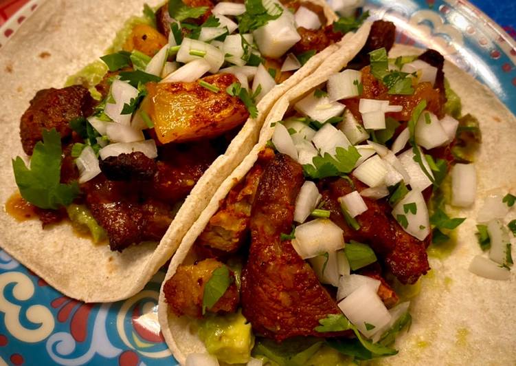 Tacos al pastor caseros (sin trompo)