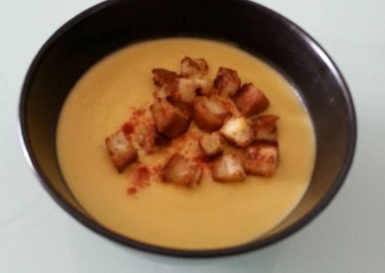 Crema fría de garbanzos y zanahoria