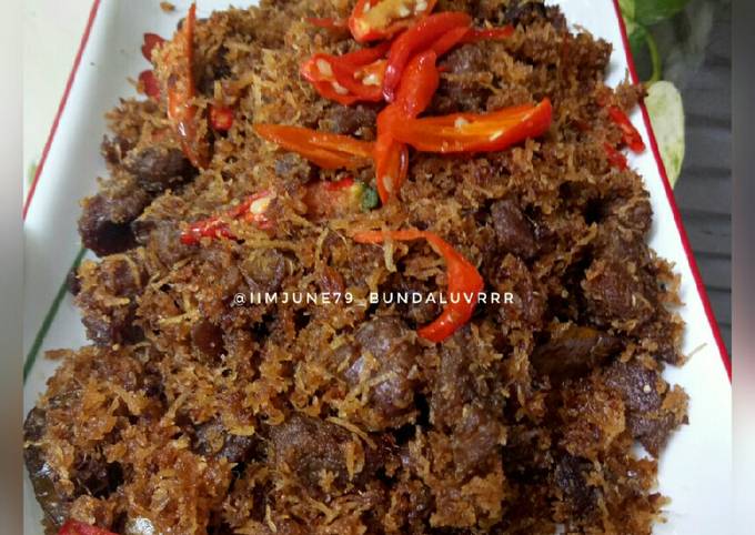  Bagaimana cara bikin Serundeng Daging Sapi pedas manis gurih dijamin enak