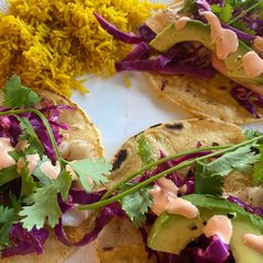 A picture of Grilled fish tacos.