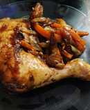 Pollo al horno con salsa barbacoa