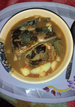 A picture of Yam cubes in Fresh Fish Pepper soup!.