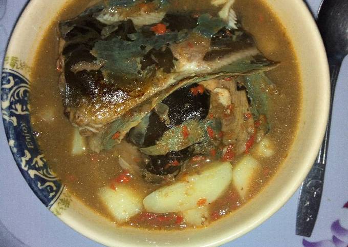 Yam cubes in Fresh Fish Pepper soup!