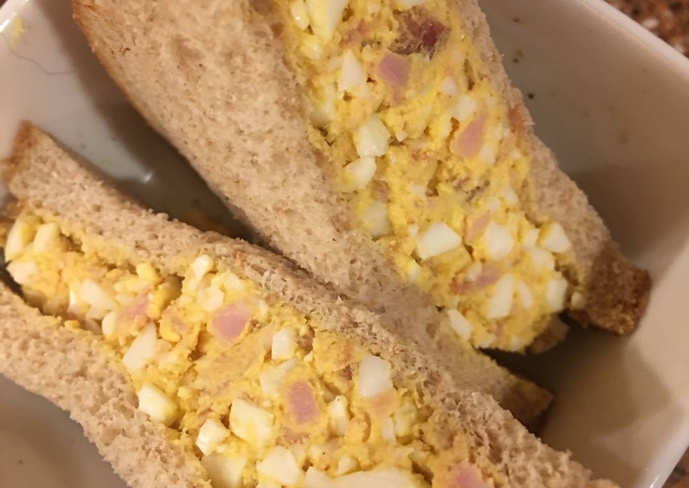 Ham Bacon Cheddar Egg Salad