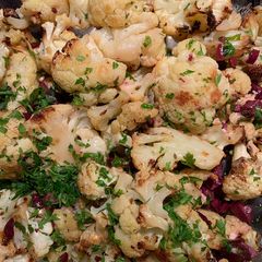 A picture of Cauliflower with Olives and Parmesan.