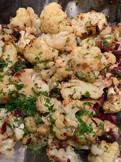 A picture of Cauliflower with Olives and Parmesan.