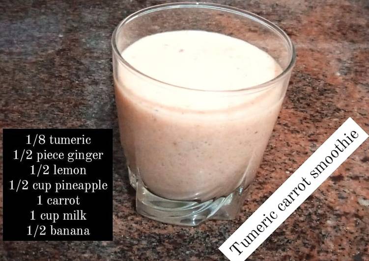 Recipe of Super Quick Homemade Tumeric carrot smoothie