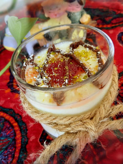 عکسی از دستور پودینگ وانیلی نارگیلی