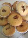Muffins de vainilla con corazón de chocolate